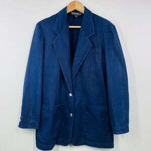 Vintage Blazer Womens Medium Blazer VTG Navy Blue Blazer VTG America Perry Ellis